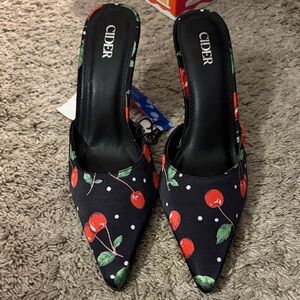 Cider Black Cherry Patterned Heels